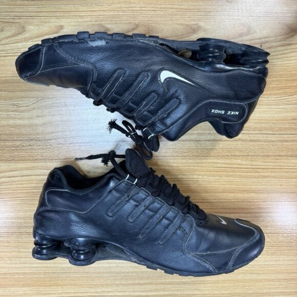 Nike Shoes Men US 10.5 Shox NZ Triple Black Athletic Sneakers 501524-091 - Picture 4 of 10